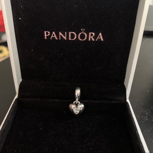 PANDORA You & Me Dangle Heart Charm - Picture 2 of 7